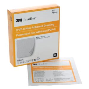 INADINE 9,5cm* 9,5cm Antihaft-Verband mit Povidon-Jod 1St.